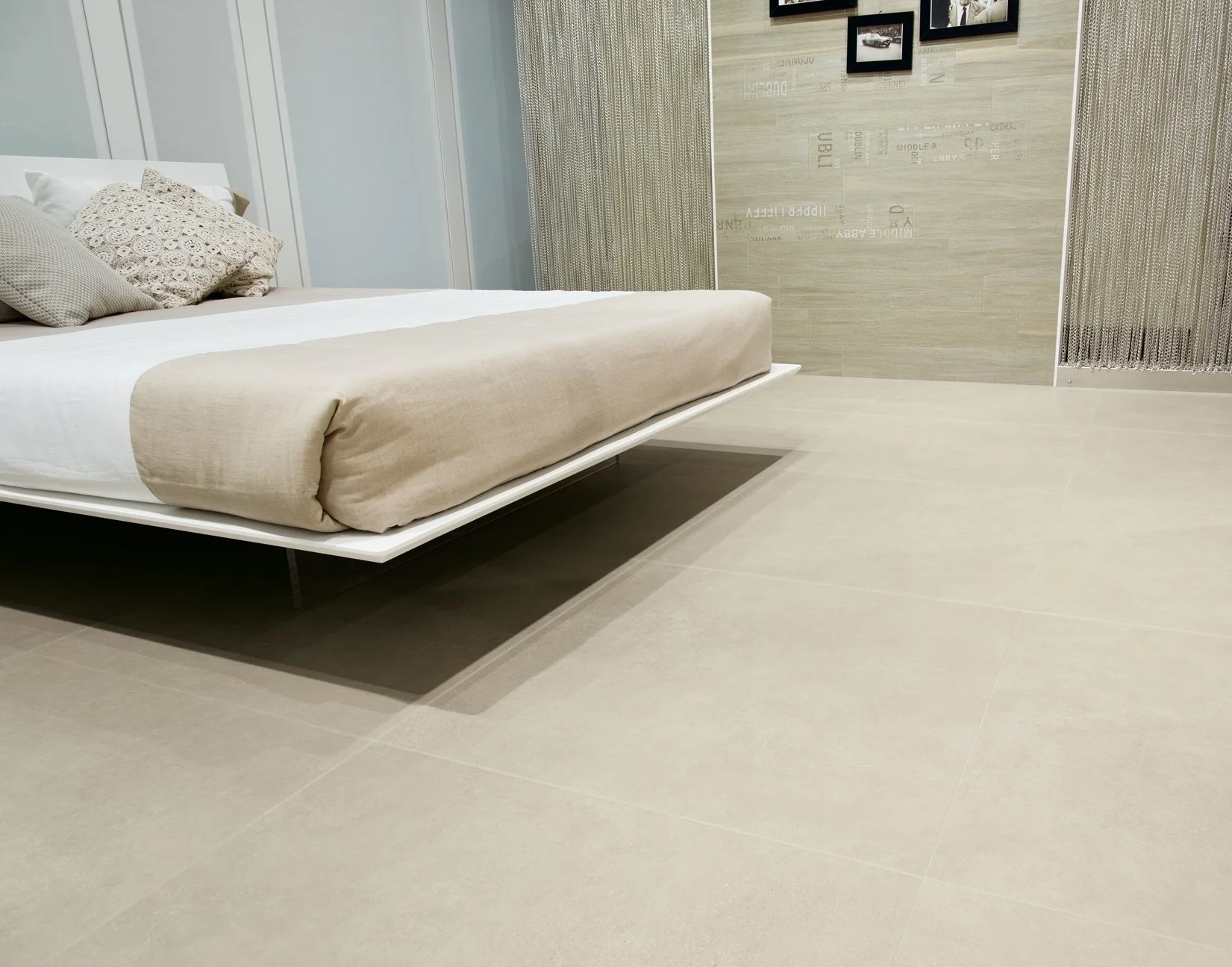 Luna Off-White concrete look porcelain tile with matte finish for floor and wall