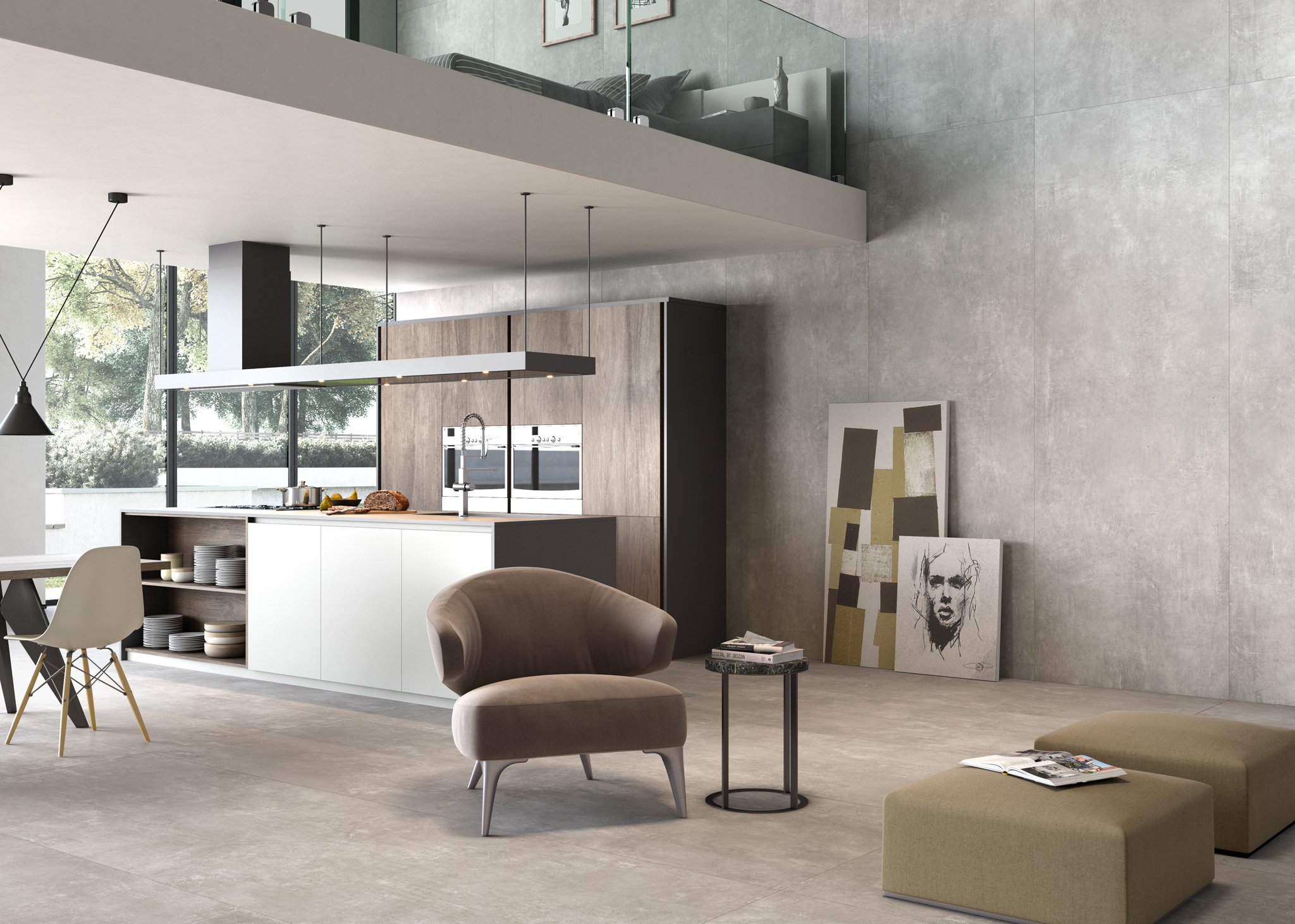 Modern concrete effect tile ideal for residential and commercial spaces in Toronto.