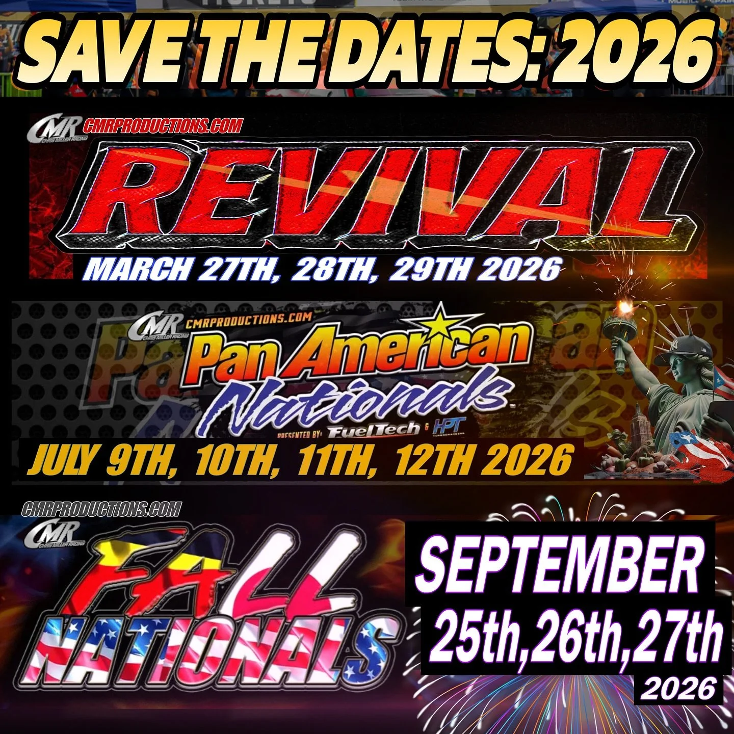 🗓️Save The Dates for the 2026 Season now!