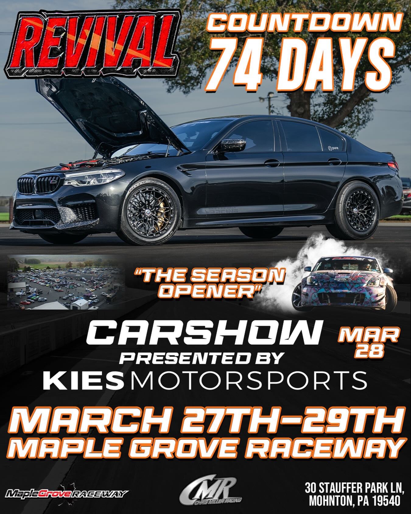 The Season Opener this year! Have those cars Ready🔥
Instagram DM 📲 @chrismillerracing
Website 💻 www.cmrproductions.com
Email 📩 info@cmrproductions.com

#CMRProductions #Dragracing #maplegroveraceway #drifting #Pennsylvania