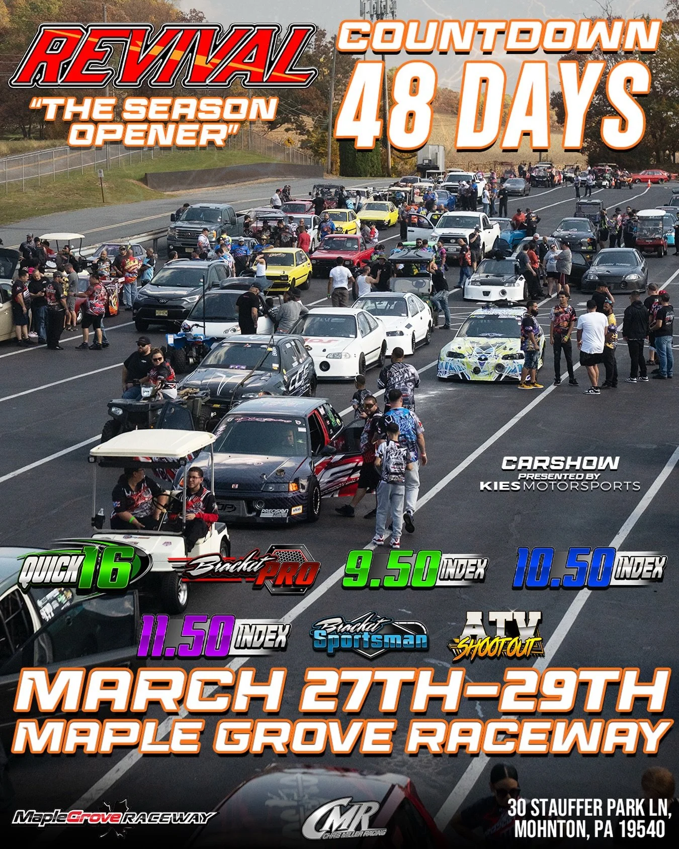 48 Days away 👀
Instagram DM 📲 @chrismillerracing
Website 💻 www.cmrproductions.com
Email 📩 info@cmrproductions.com

#CMRProductions #Dragracing #maplegroveraceway #drifting #Pennsylvania