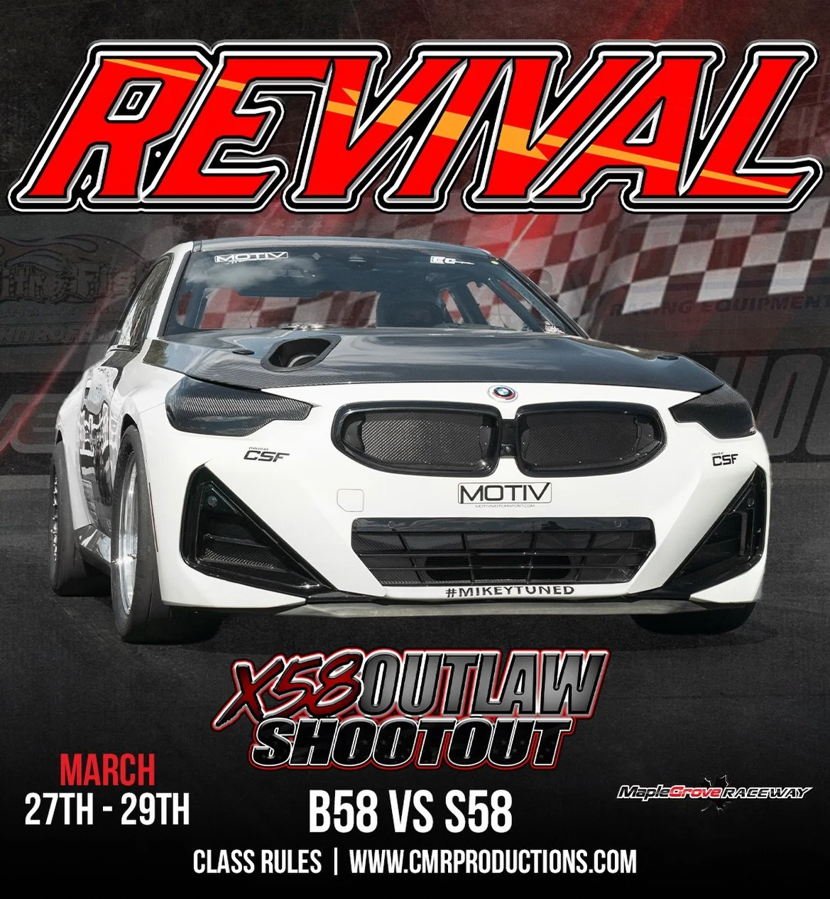 The X58 Shootout Presented by @puredrivetrainsolutions is going to be awesome 🔥
Instagram DM 📲 @chrismillerracing
Website 💻 www.cmrproductions.com
Email 📩 info@cmrproductions.com

#CMRProductions #Dragracing #maplegroveraceway #drifting #Pennsylv