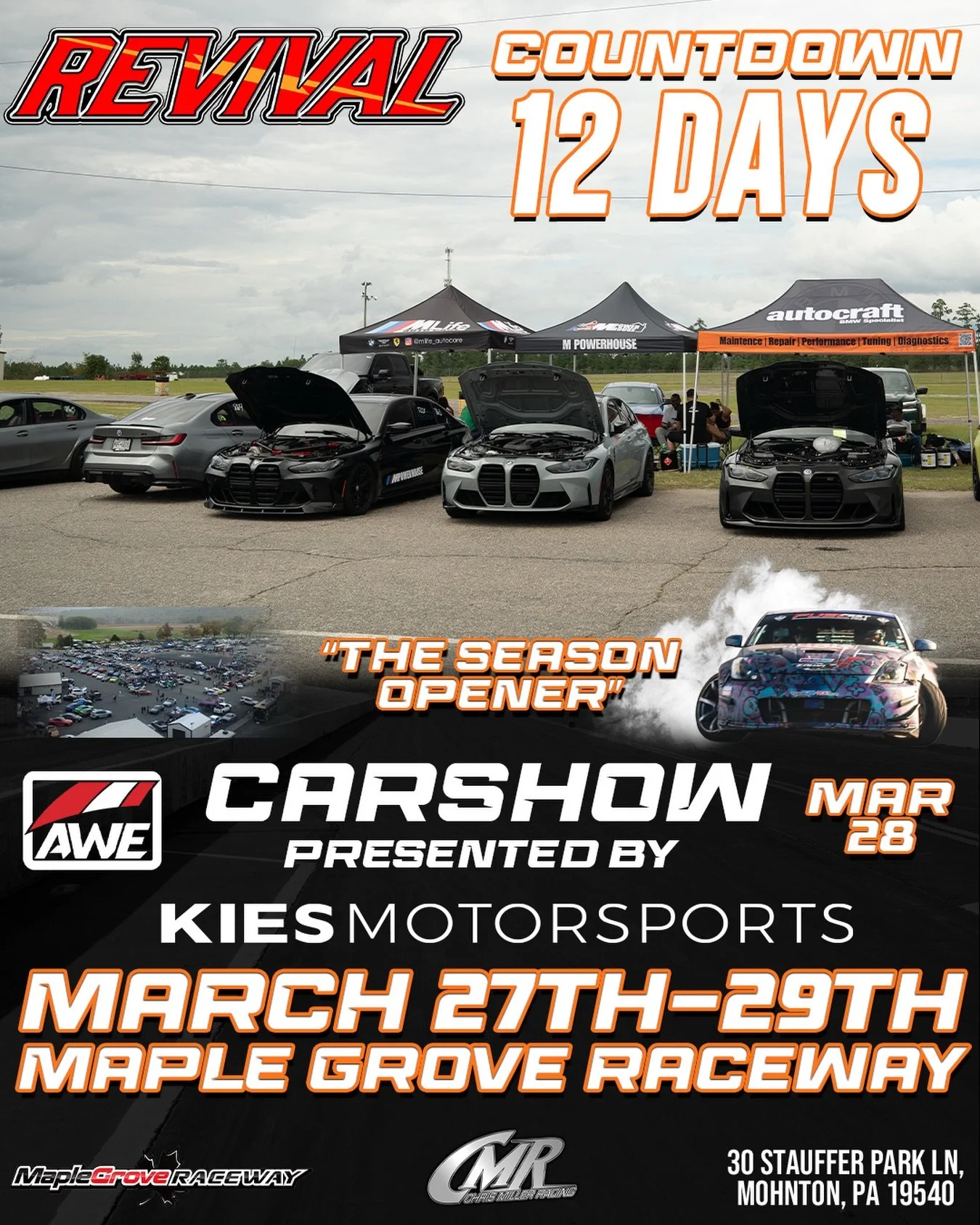 Less than 2 weeks away 🔥
Instagram DM 📲 @chrismillerracing
Website 💻 www.cmrproductions.com
Email 📩 info@cmrproductions.com

#CMRProductions #Dragracing #maplegroveraceway #drifting #Pennsylvania