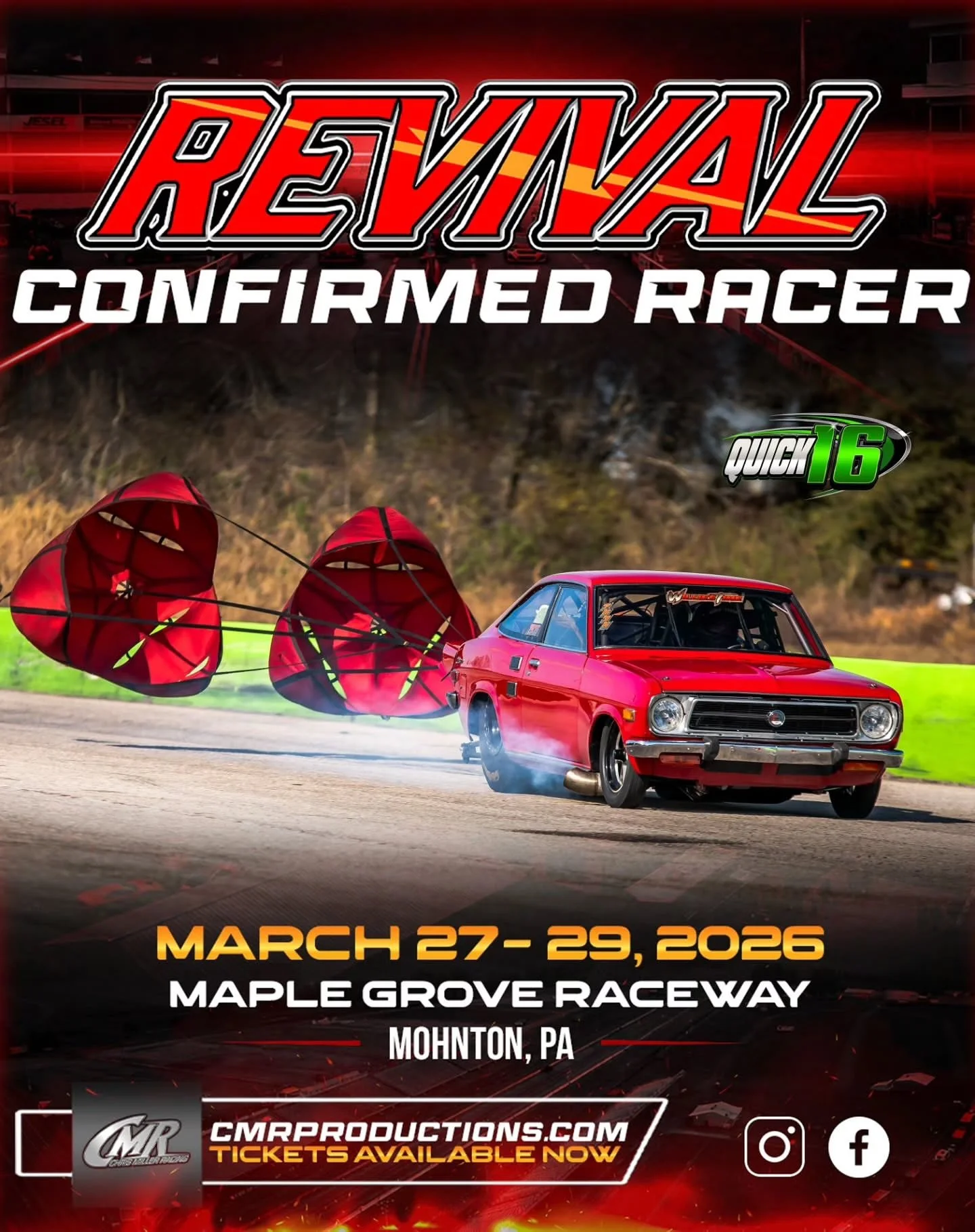 Only a couple more days until Revival! Buy your tickets ahead of time on @thefoat so you don&rsquo;t get caught in the lines at the gate. Link to tickets are in our Bio! 

Instagram DM 📲 @chrismillerracing
Website 💻 www.cmrproductions.com
Email 📩 