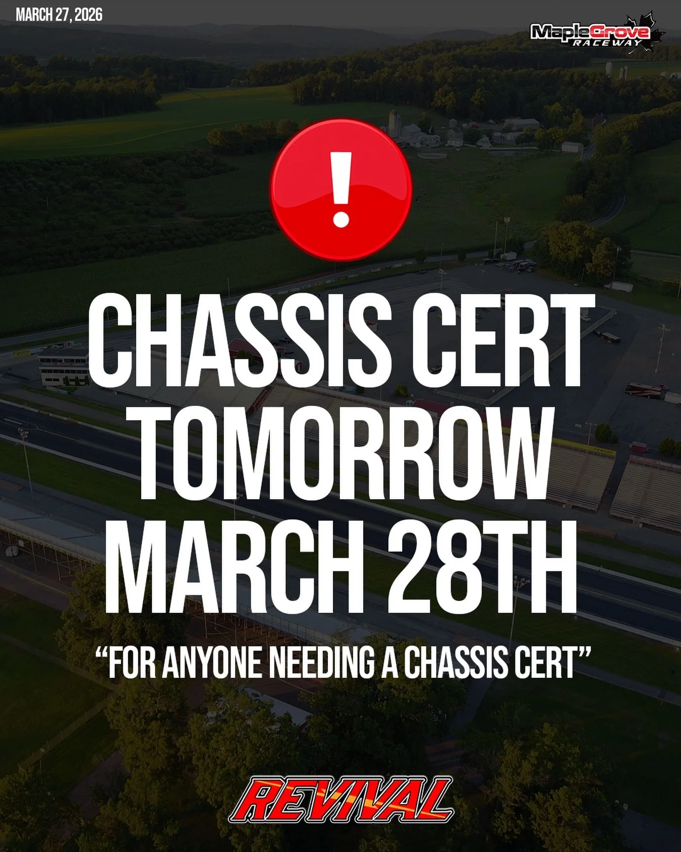 Chassis Cert Tomorrow!
Instagram DM 📲 @chrismillerracing
Website 💻 www.cmrproductions.com
Email 📩 info@cmrproductions.com

#CMRProductions #Dragracing #maplegroveraceway #drifting #Pennsylvania