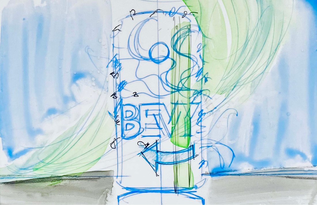 4) As the product is fully revealed, we see icy condensation running down the surface as a misty vapor fills the air. A green light pass crosses the can. This scene sits for a moment to allow the ice and lighting to have some time to be viewed in det
