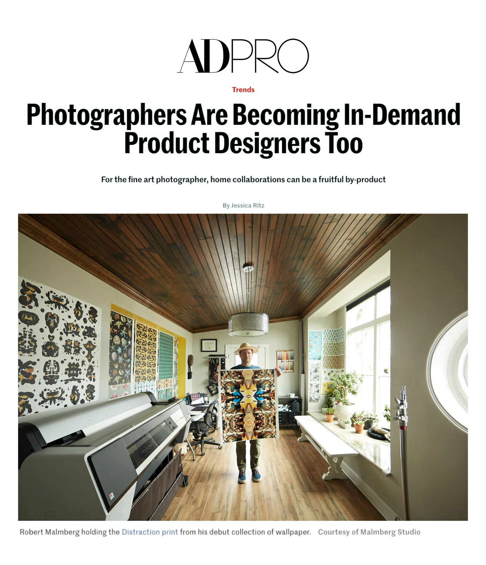 Robert Malmberg featured in AD PRO