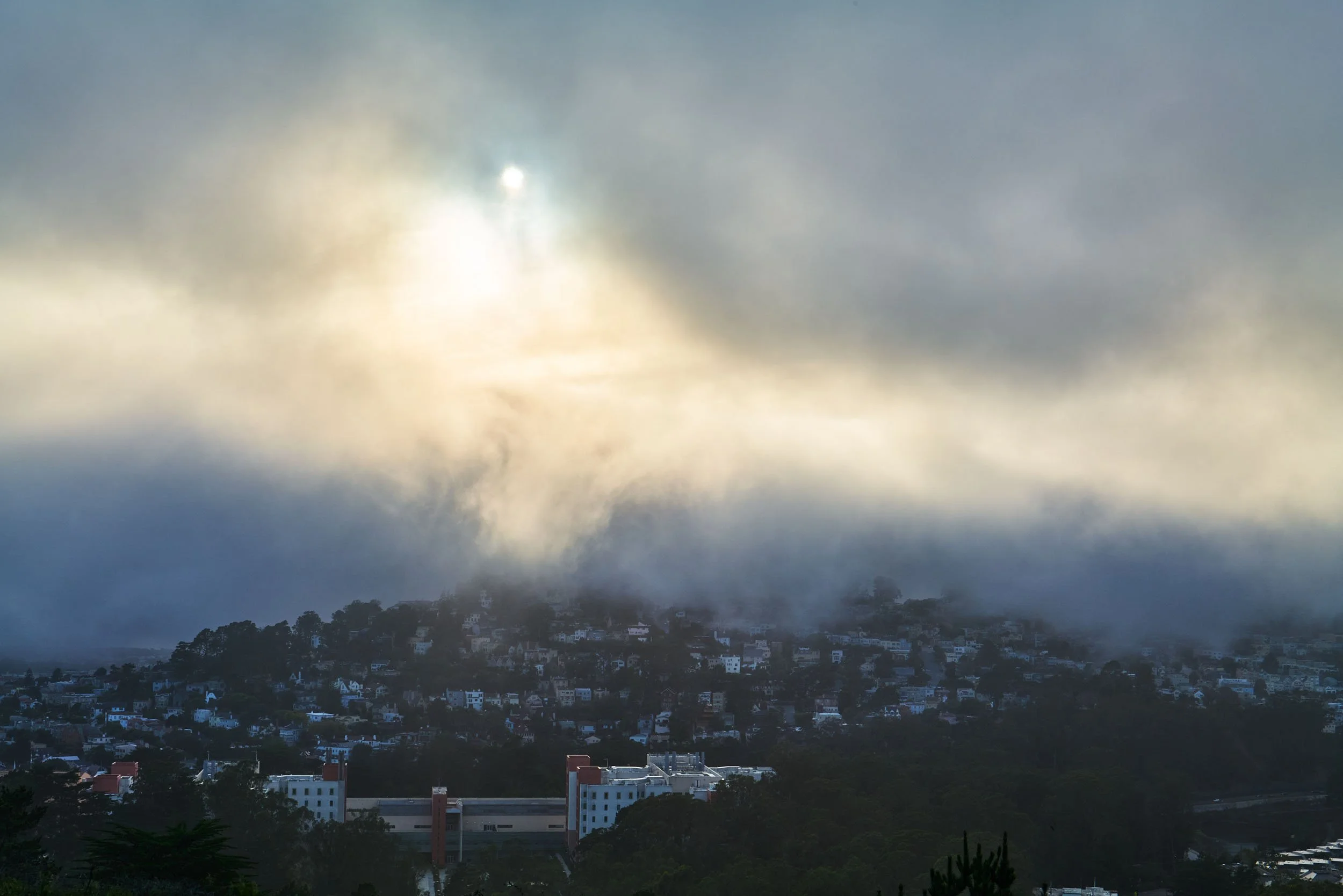 Sunburst Through Fog