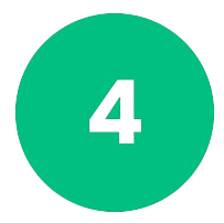 Green circle with the number 4 in black