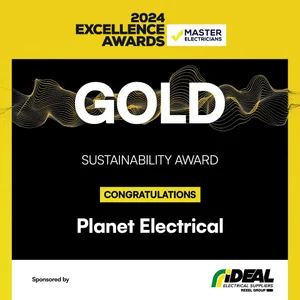 2024 Master Electricians Excellence Awards, Gold Sustainability Award, Planet Electrical