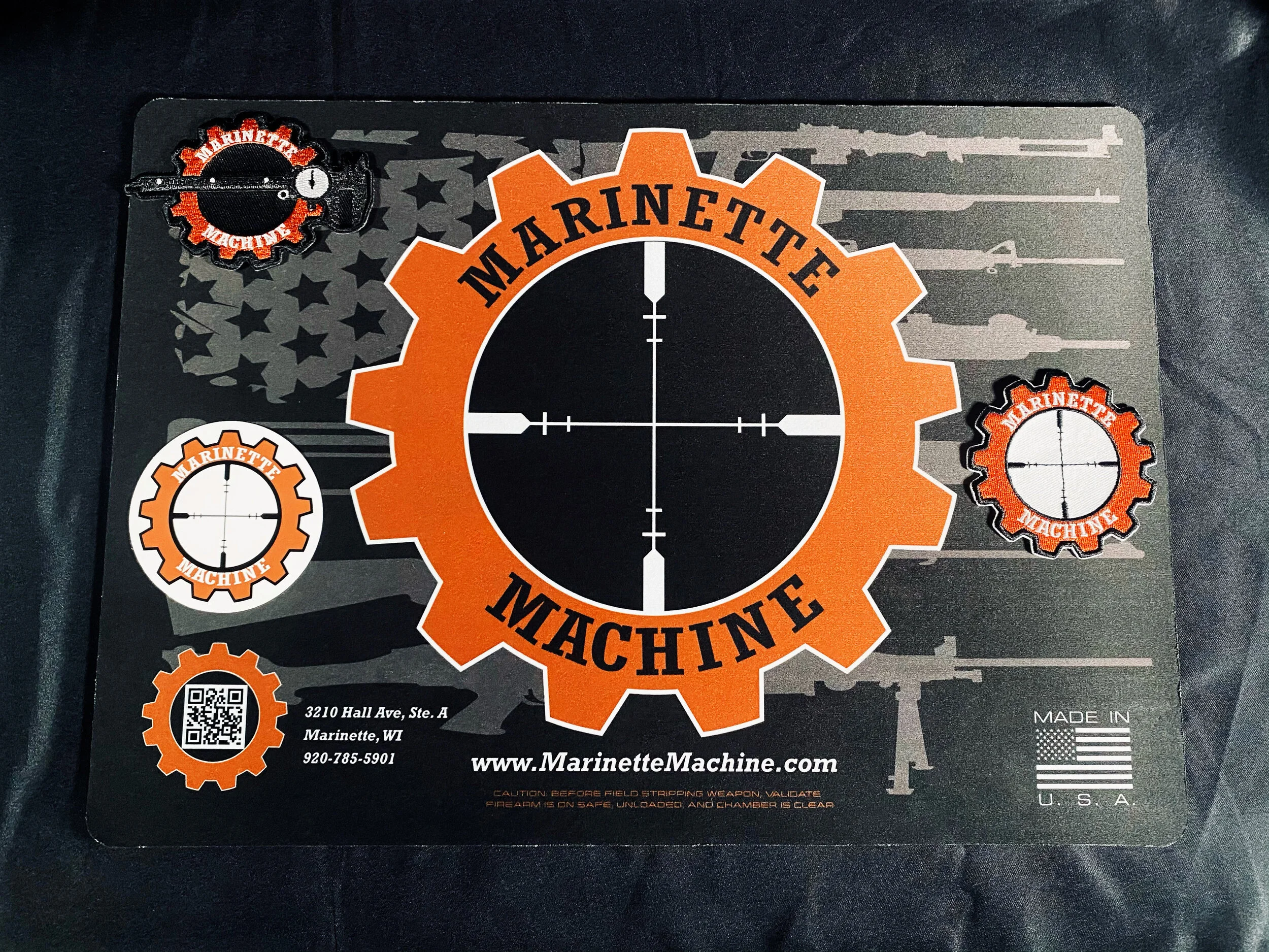 Marinette Machine Gun Mat, Patches, Sticker
