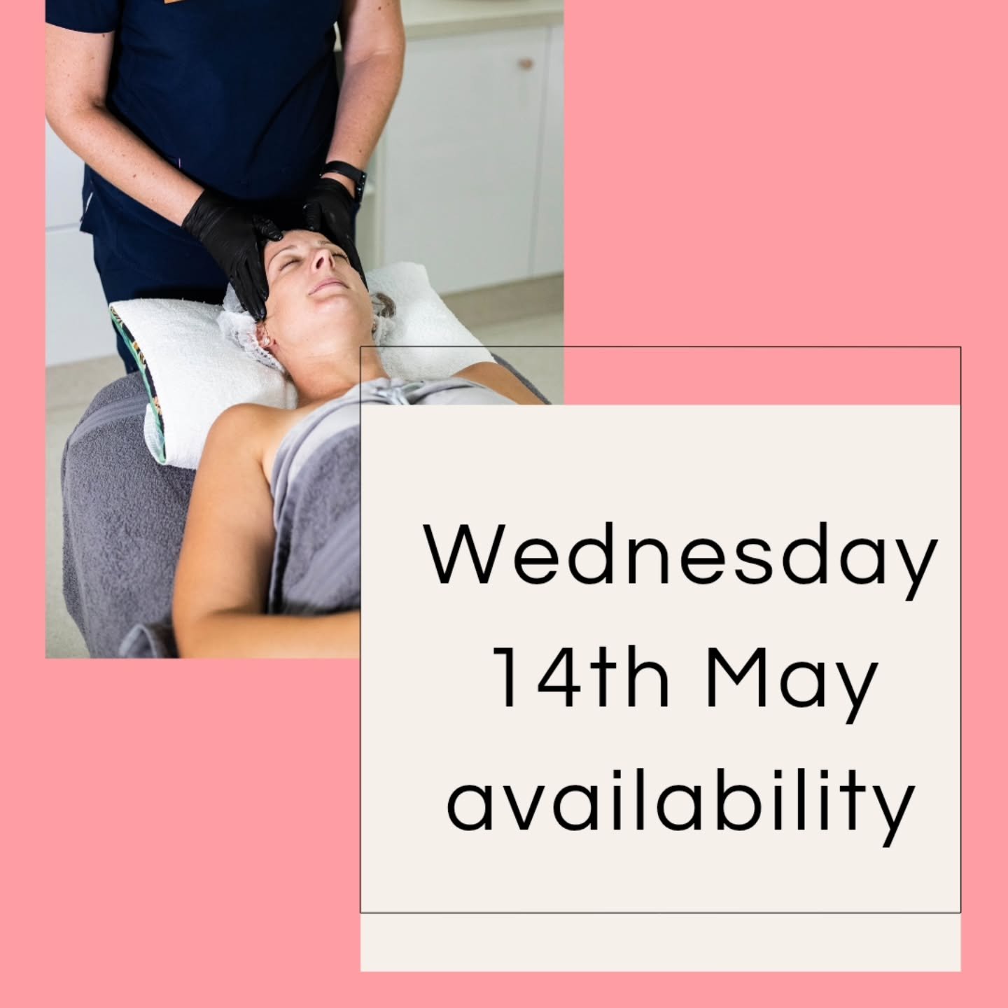 I have had a few last minute cancellations for Wednesday 14th May and Thursday 15th May (arvo).

Check available times at sheereleganceskin1.gettimely.com 
or call 0494 386 564.