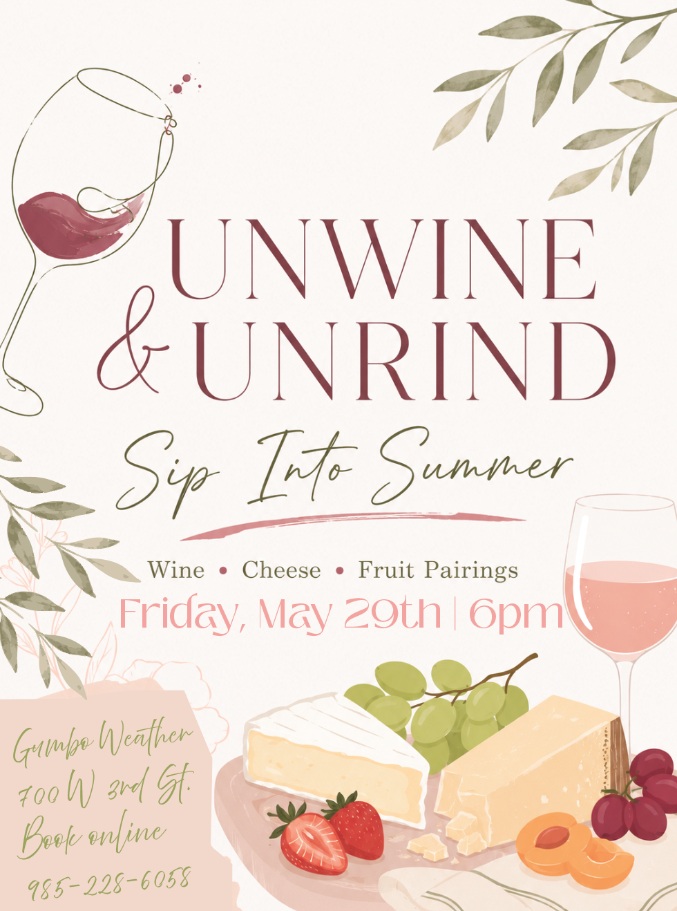 Sip Into Summer: Wine • Cheese • Fruit Pairings