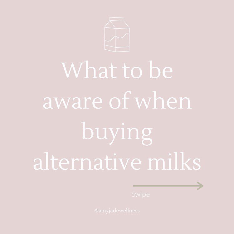 ALTERNATIVE MILKS!
.
They seem all the rage right?! people opting for healthier options to have with their much loved hot drinks and smoothies. 
.
Well have you ever thought to look at the ingredients presented in these milks? So often I see them lad