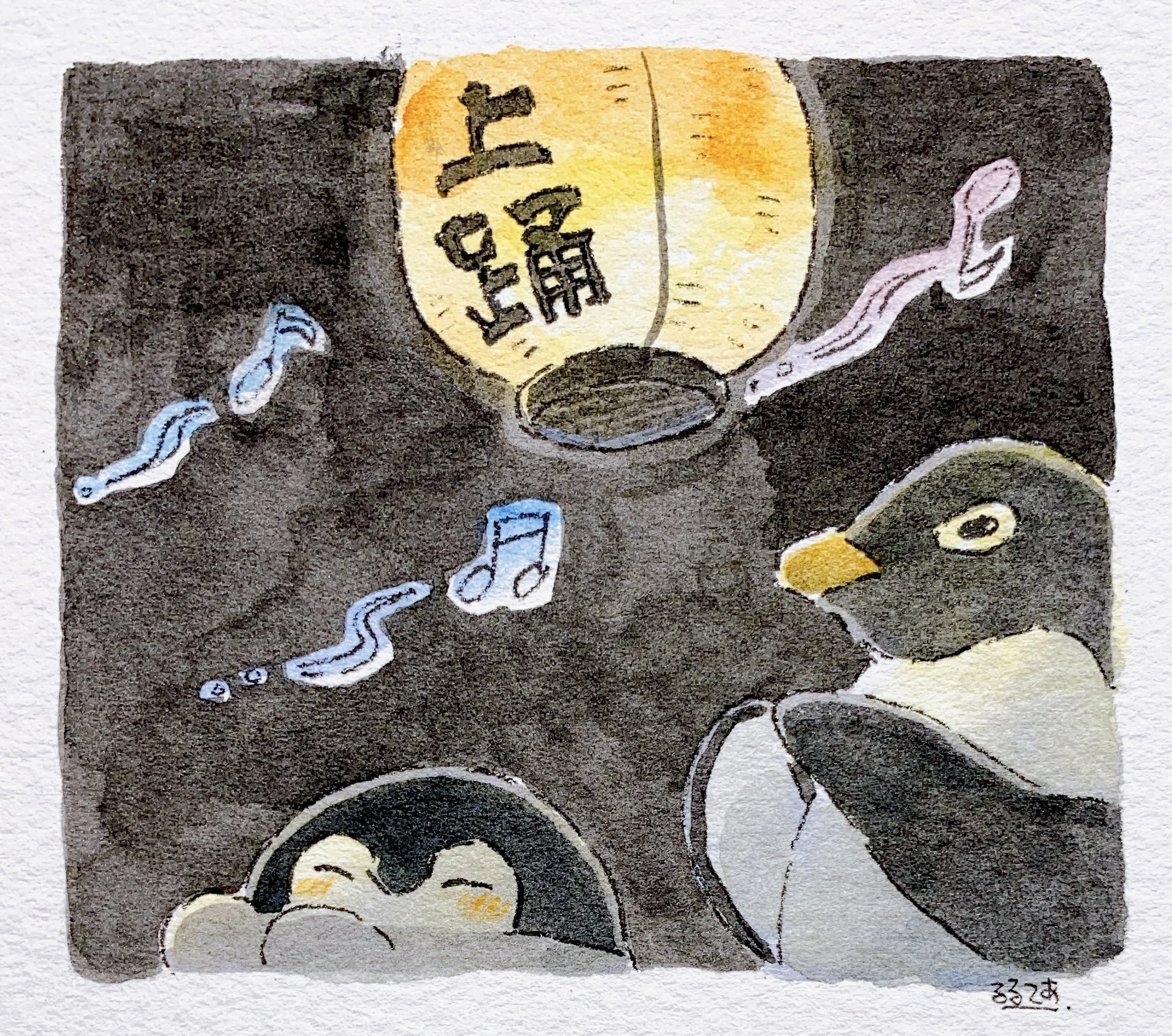 C: Koupen-chan enjoying the Gujō Odori