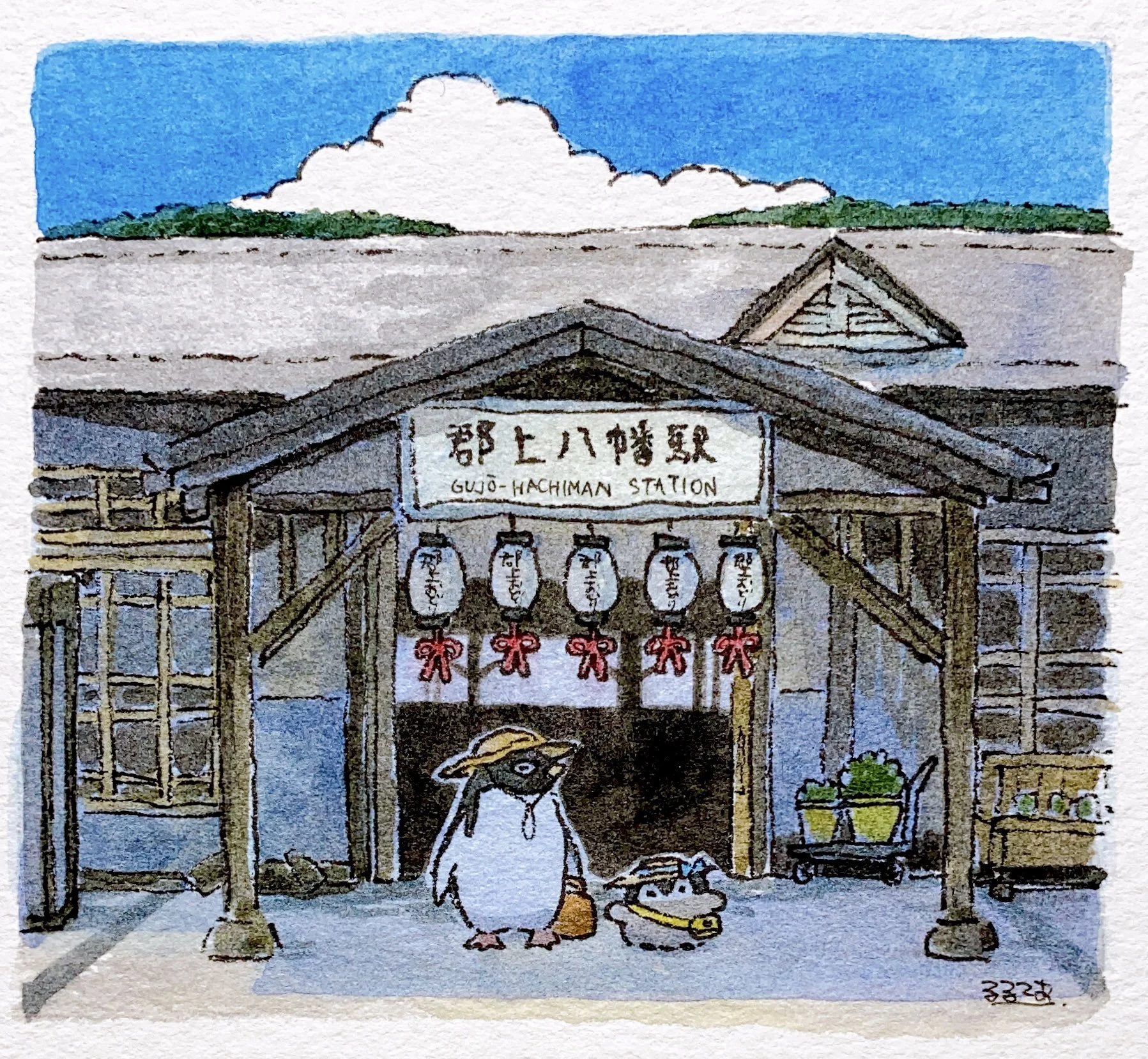 C: Koupen-chan is going to explore Gujō-Hachiman