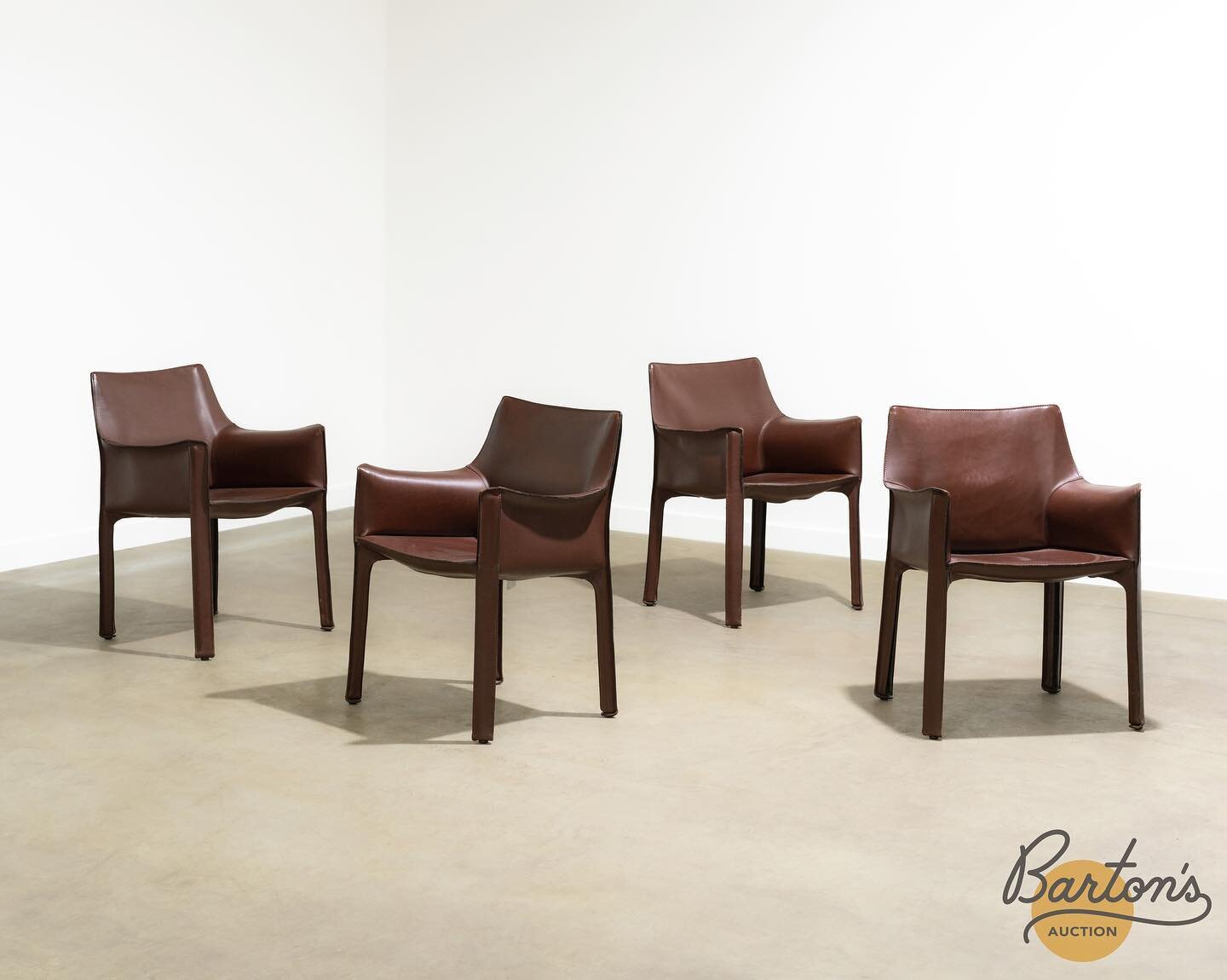 Mario Bellini Cab dining chairs X 4 😍 Link in bio. Bid now !