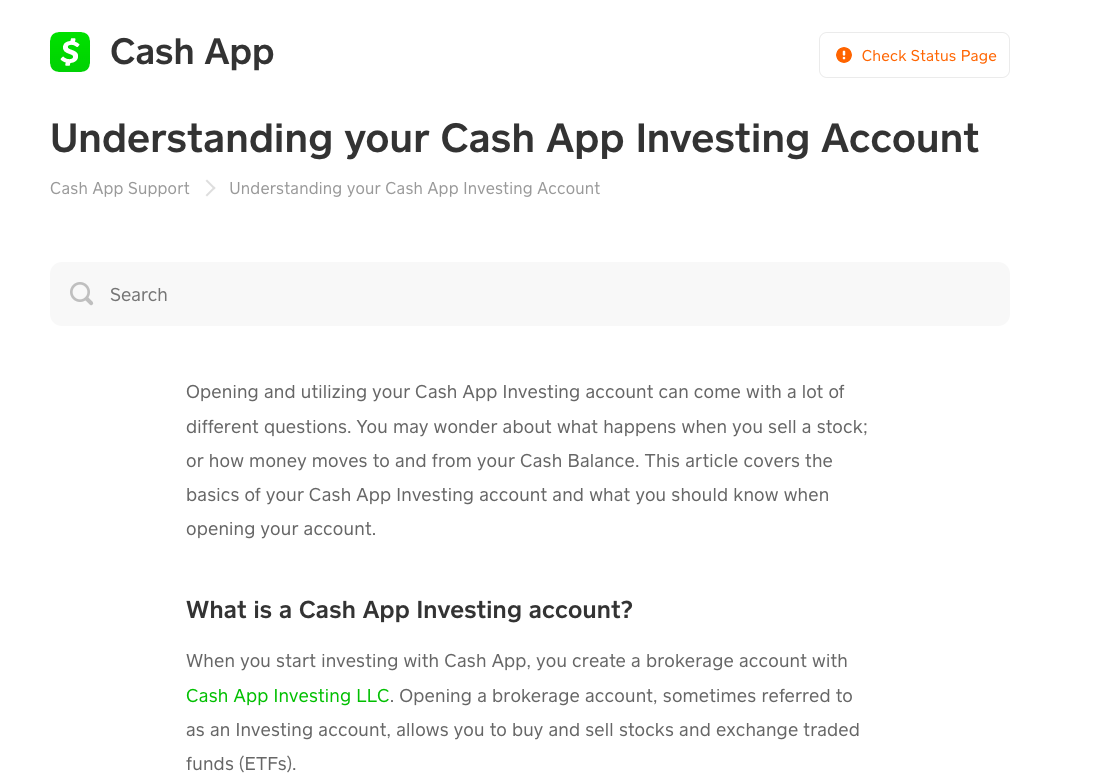 Investing Account Basics on Cash App