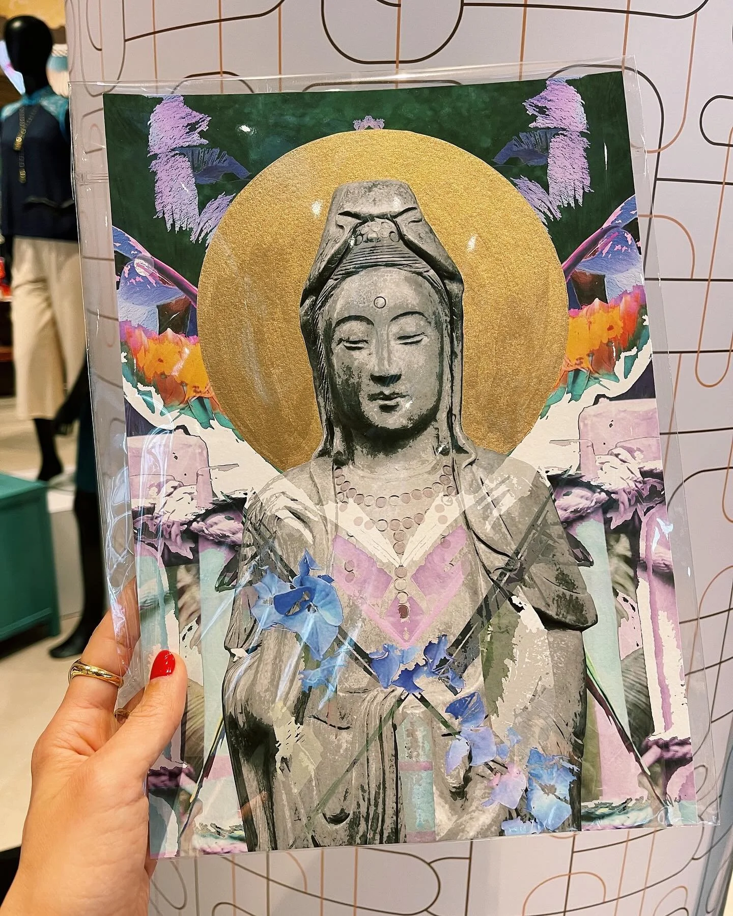 Anchor your space with peace, protection, and compassionate energy with the Goddess of Compassion &mdash; Guan Yin print. Inspired by the wisdom of my late grandmother, this art piece reminds you to soften, return to yourself, and hold compassion, bo