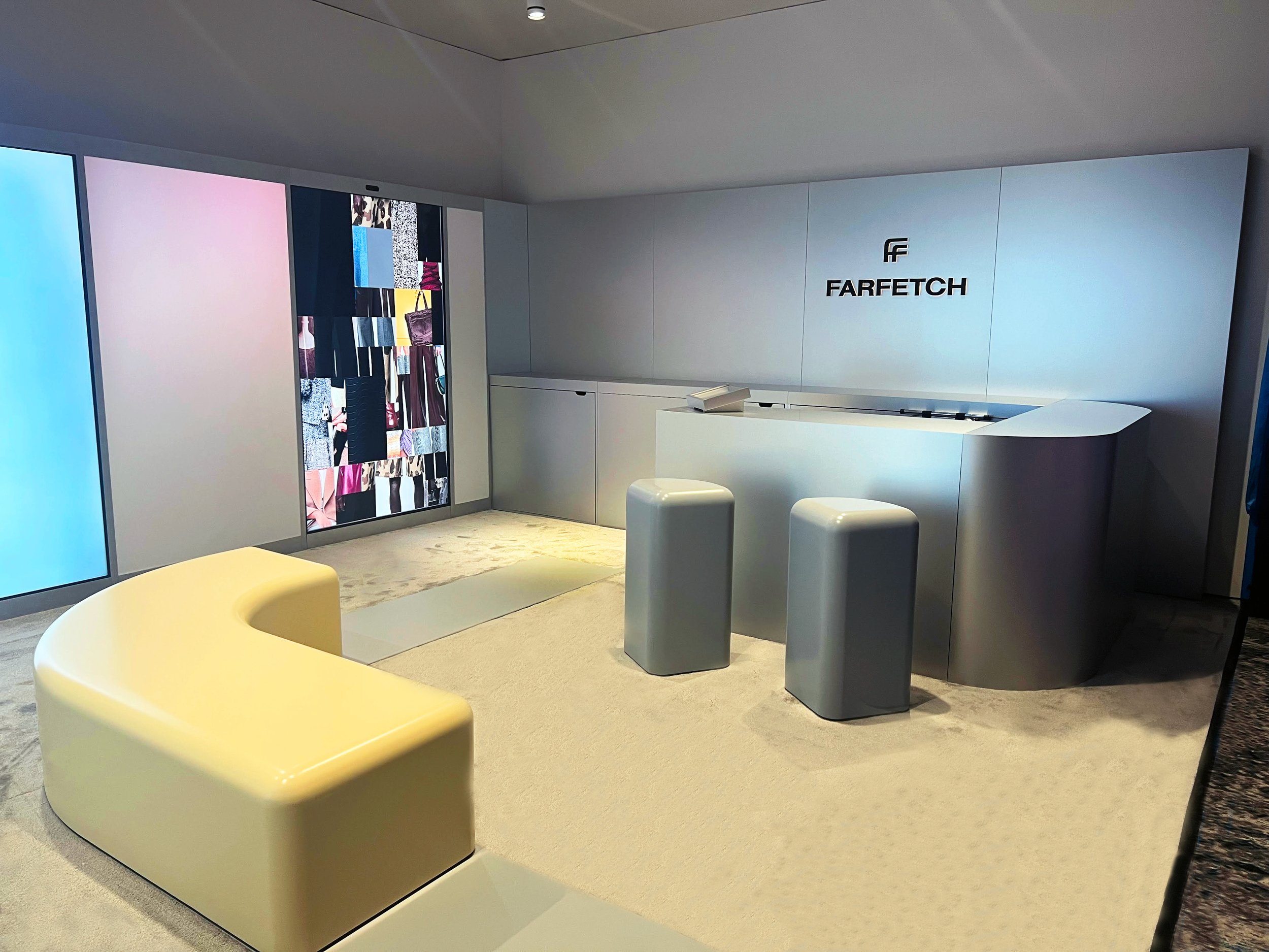 A view of the Farfetch Immersive Lounge at Art Basel Miami Beach 2022.