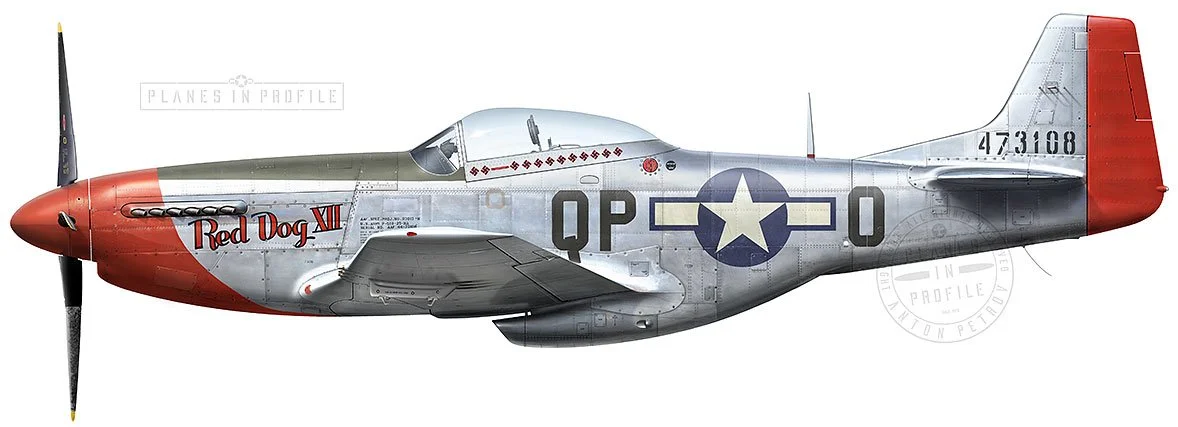 POLICE クランクベイト #RED HEAD #1 Norley's “Red Dog XII”, QP-O, North American, P-51D-25-NA