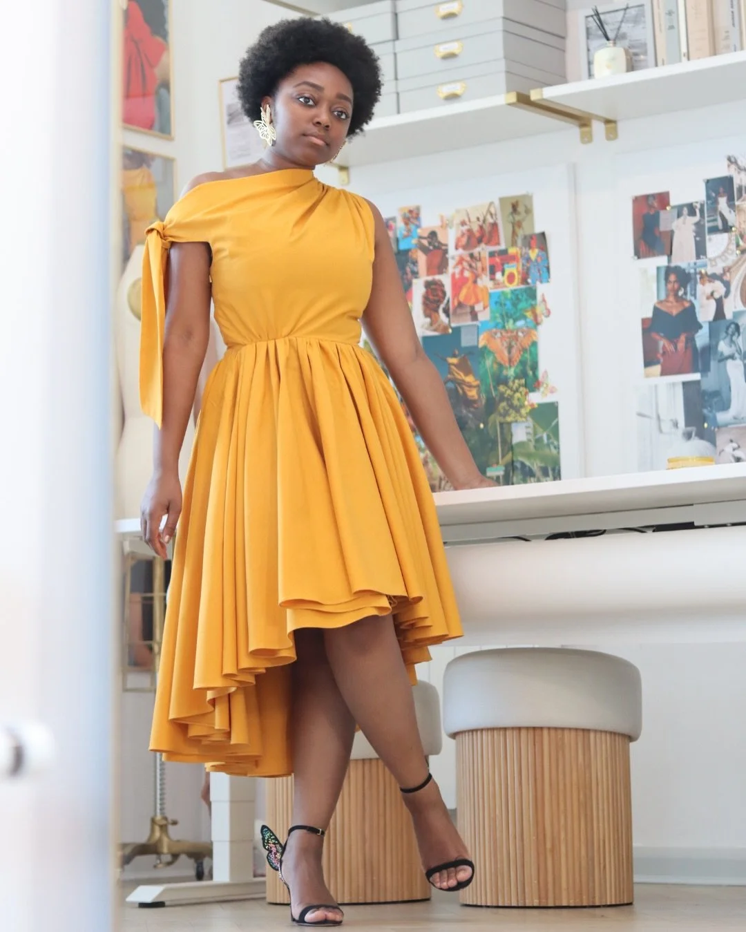 Discover the design inspiration and technical journey behind the making of the hibiscus dress. Crafted in thought, shaped in detail, finished in emotion and rooted in heritage. These are just a few pages in the designers sketchbook that capture the m