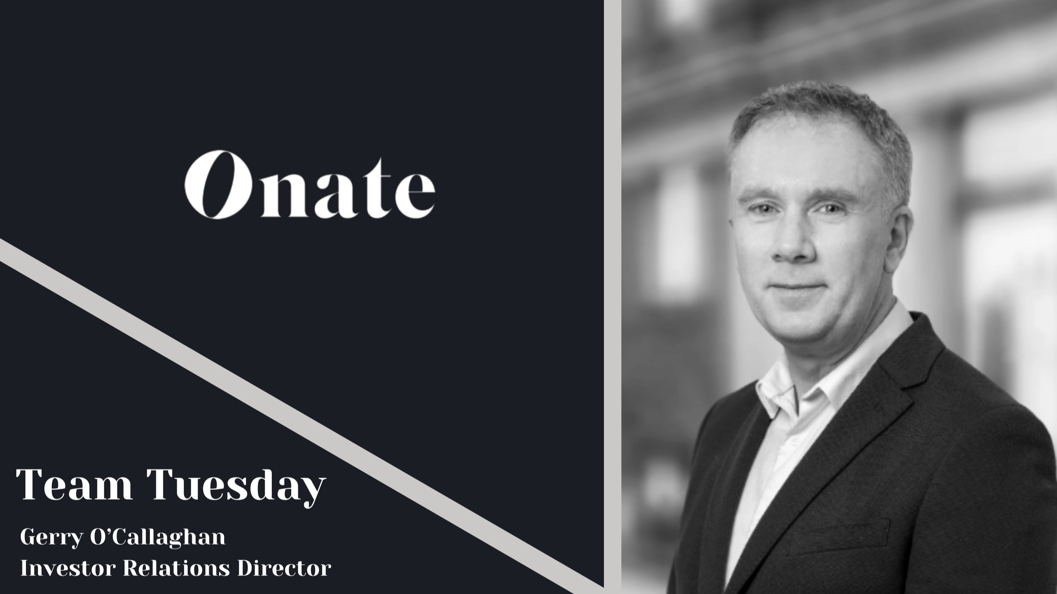 Team Tuesday: Meet our Investor Relations Director, Gerry O’Callaghan