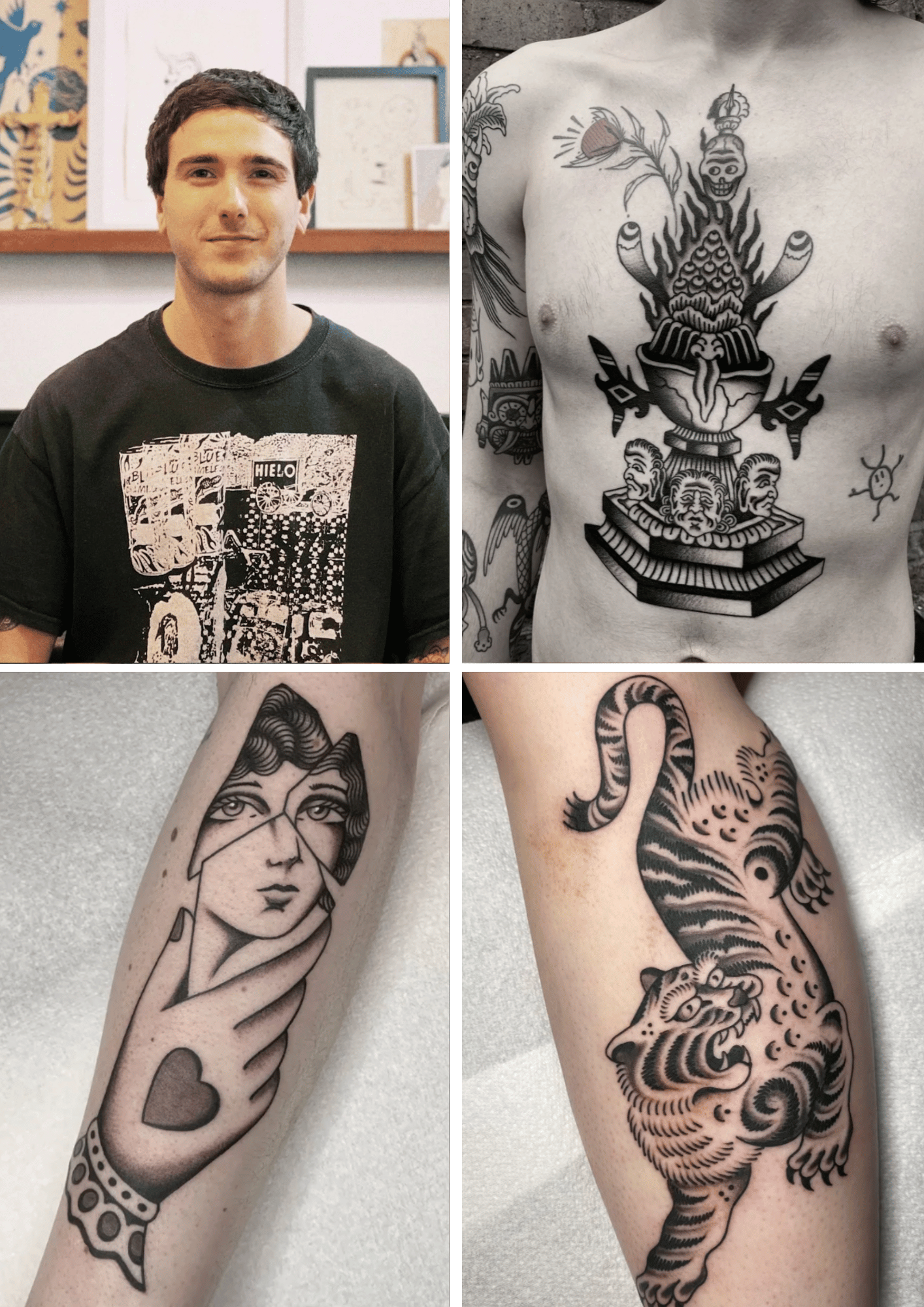 MANU FARGUN- "Graphic Blackwork - Traditional influence with a dark modern twist"