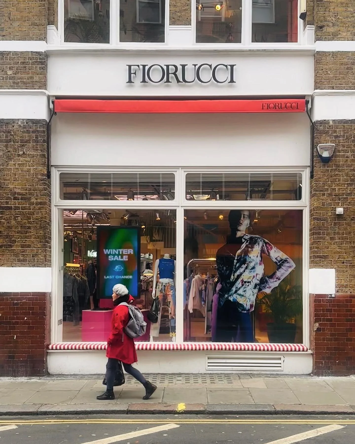 Spotted in the window @fiorucci in soho this morning 🍒👼🏻🍓🍧