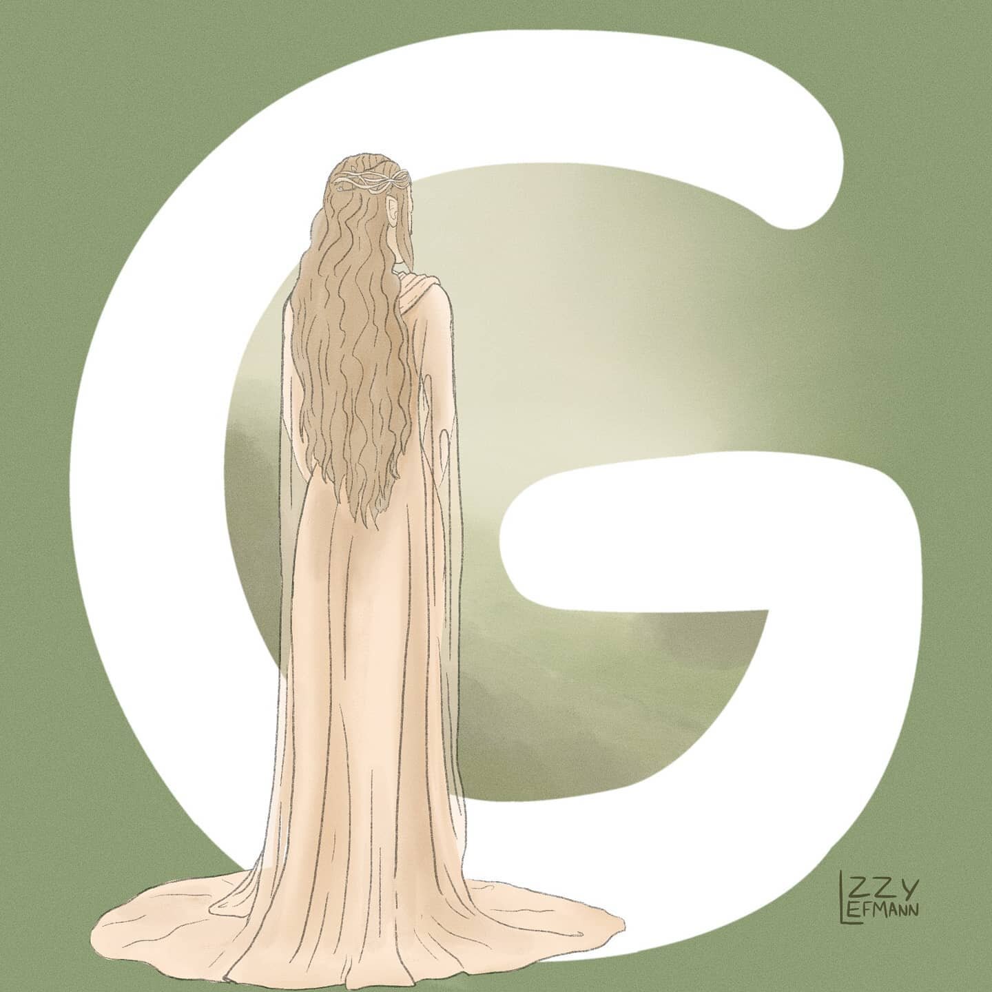 G for Galadriel from the world of Tolkien of course.
.
#illustration #procreate #illustrator #alphabet #galadriel #lotr #thelordoftherings #thehobbit