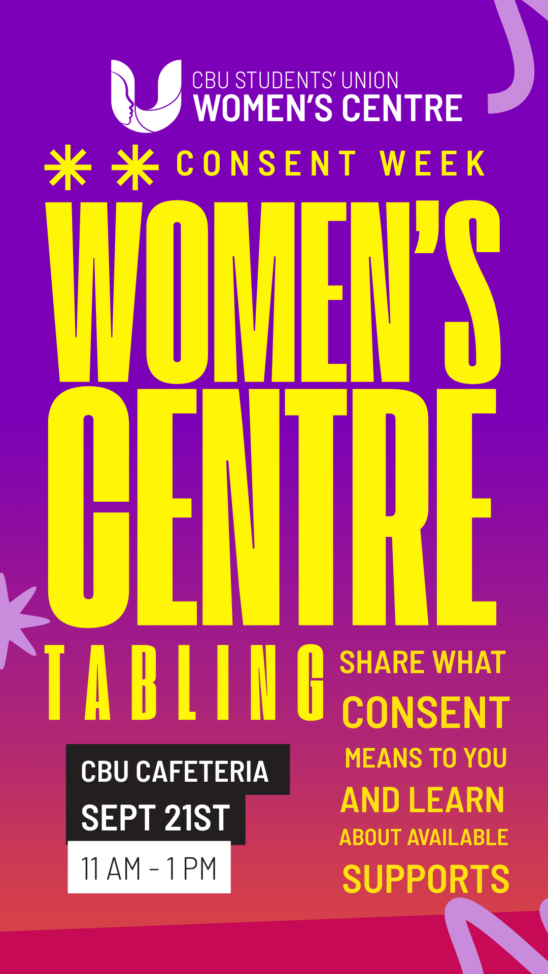 Womens Centre Tabling