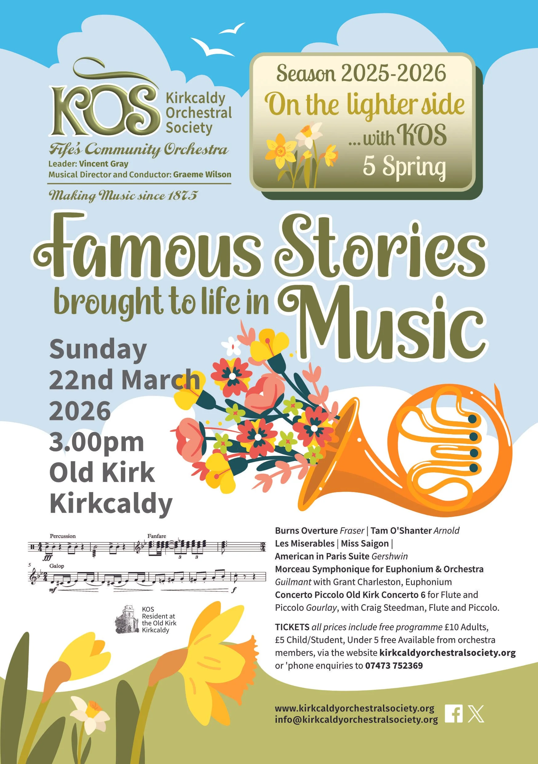 Kirkcaldy Orchestral Society - Famous stories brought to life in music