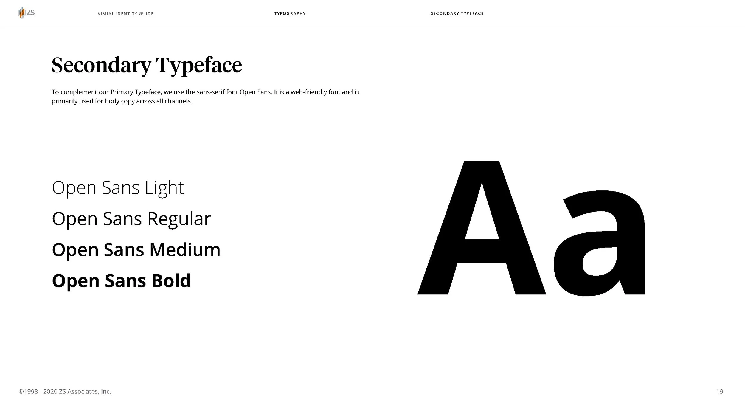 Typography - Secondary Typeface