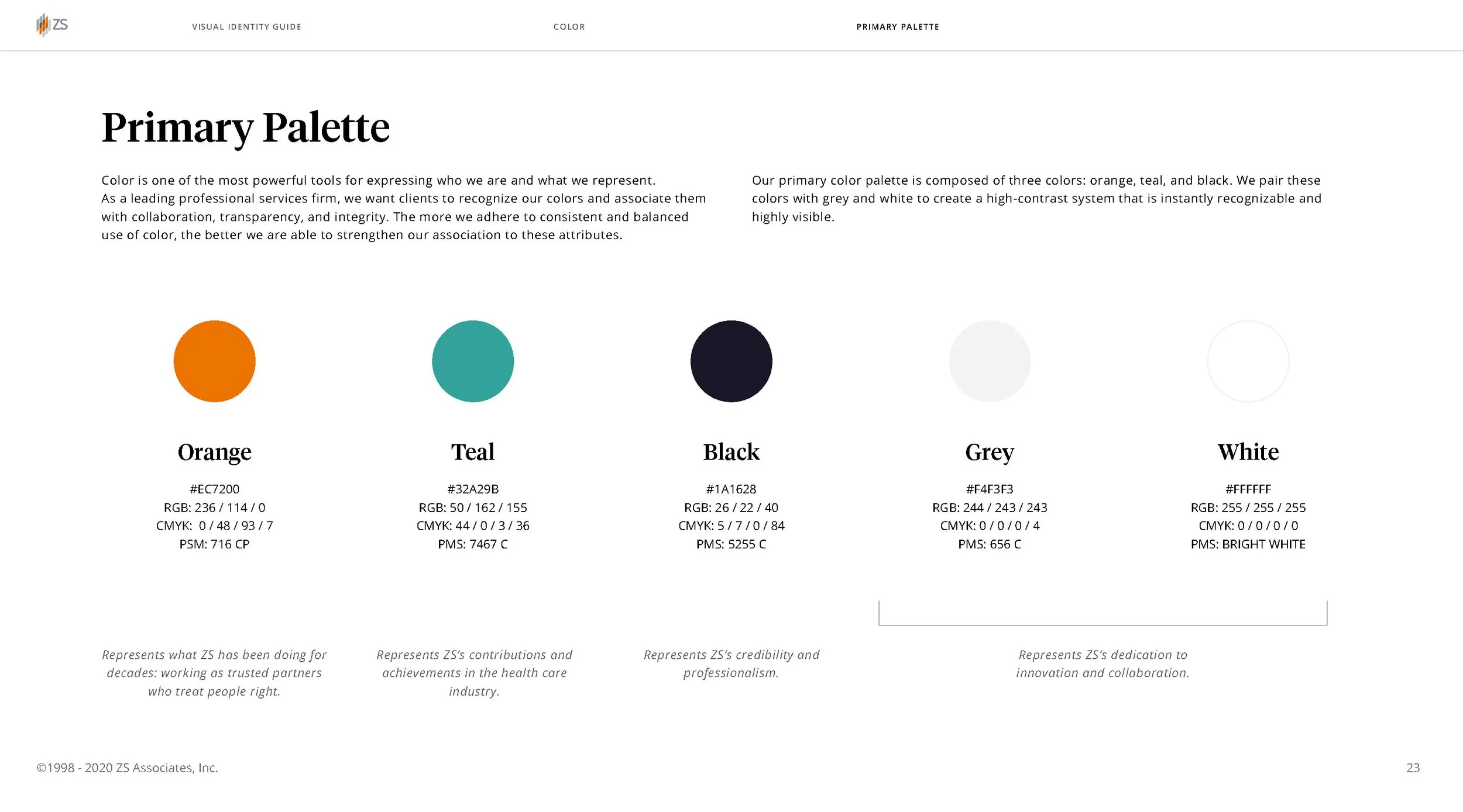 Color - Primary Palette