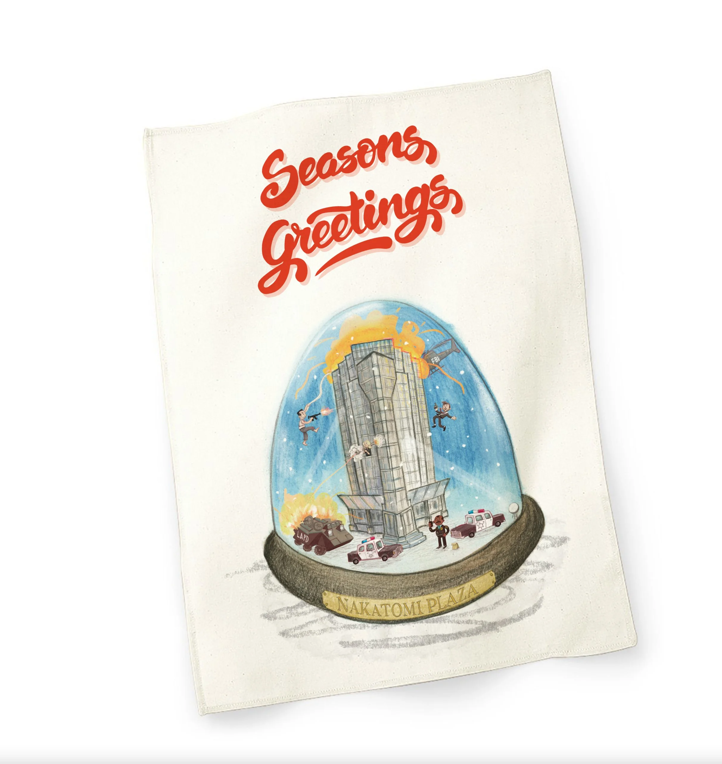 Seasons greetings photo lifestyle shot homeware kitchen for him stocking filler gifts christmas pre order die hard tea towel 2.jpg