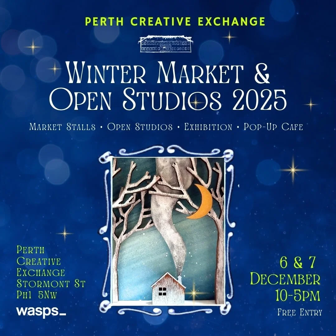 This weekend I&rsquo;m hitting up Perth, at my regular haunt @perthcreativeexchange . It&rsquo;s going to be a beezer, grab yerselves a mulled something and tootle on down. Pop up cafe on site and a plethora of creative talent being showcased at the 
