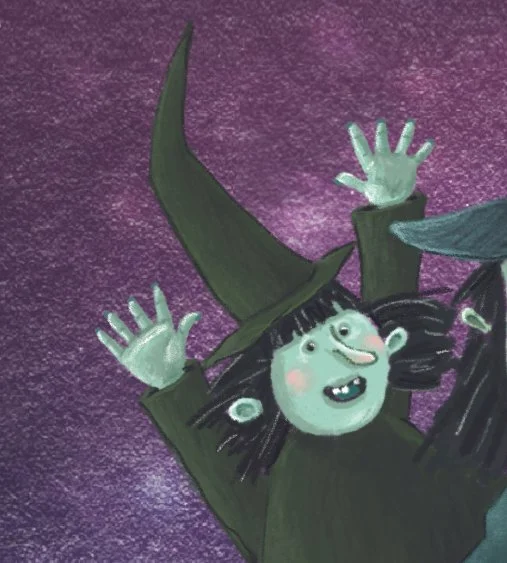 witches-new-baby-witch-cat-newborn-pregnant-parent-bun-in-the-coven-card-halloween-scary-horror-party-goth-undead-alternative-funny-cute-humour-hand-drawn-illustration-made-in-the-uk-scotland-joke-gif
