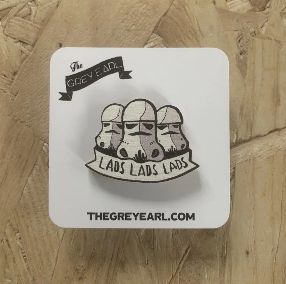 Lads Lads Lads - Star Wars - Stormtrooper - Wooden Pin Badge
