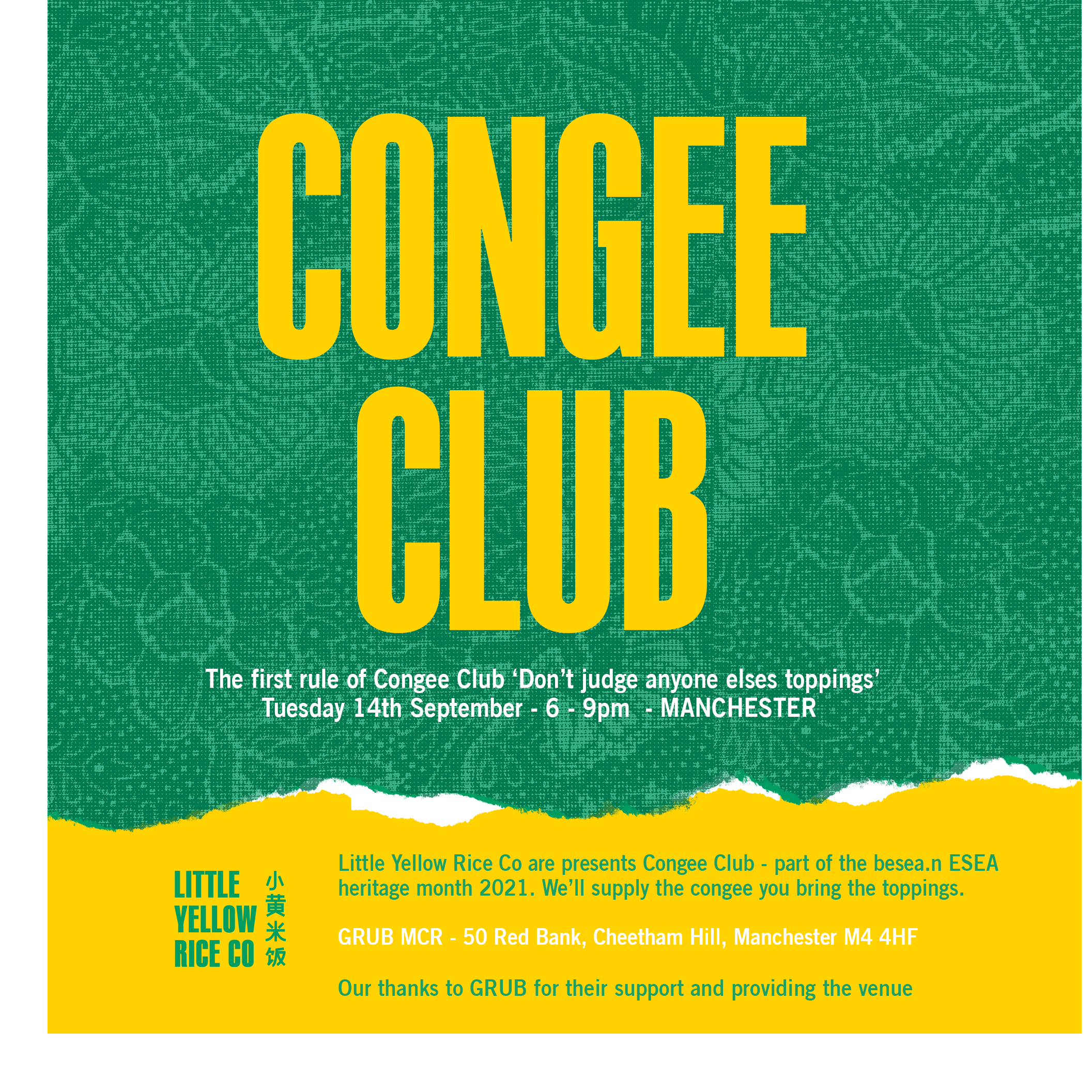 Little Yellow Rice Co presents Congee Club