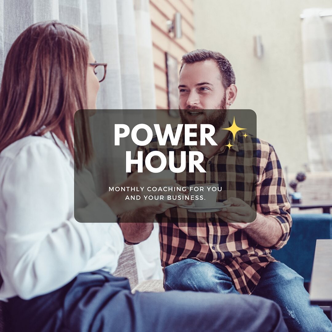 Did you know we &ldquo;Keep the Momentum&rdquo; in your business through our Power Hour Monthly Coaching sessions?

⚡️One hour of {affordable} uninterrupted time with a business expert. 

We blend coaching and consulting so you can:

⚡️ Discover busi