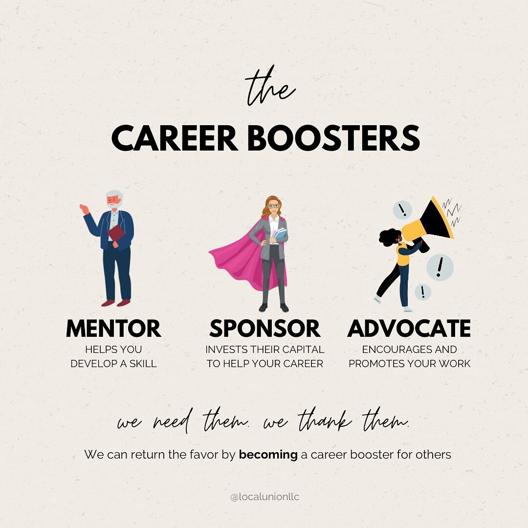 We have a favor to ask: let&rsquo;s say thanks to our Career Boosters❕They come in all shapes and sizes - friends who became mentors, mentees who turned into mentors, advocates who refer us, and sponsors - people we barely know but who saw something 