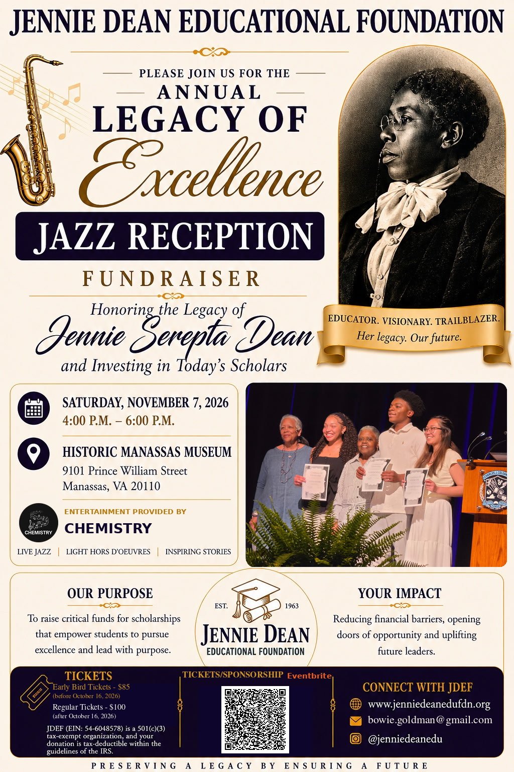 Annual Legacy of Excellence Jazz Reception & Fundraiser