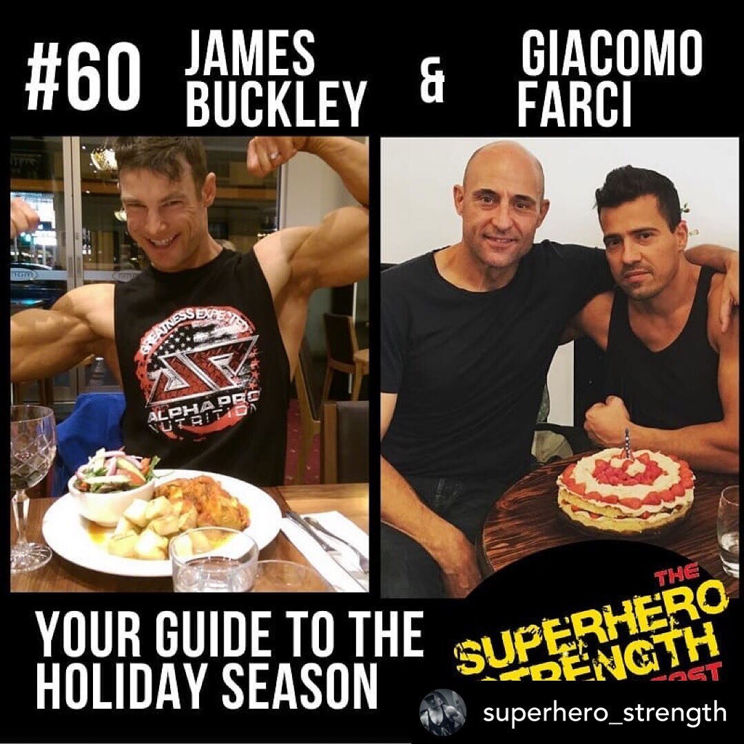 Hi guys, check episode #60 of the  @superhero_strength &lsquo;s podcast where me and James talk about how to handle social pressure towards drinking and eating over the festivities, New Year resolutions, planning ahead for parties and events 🍬🥂🎉 Y