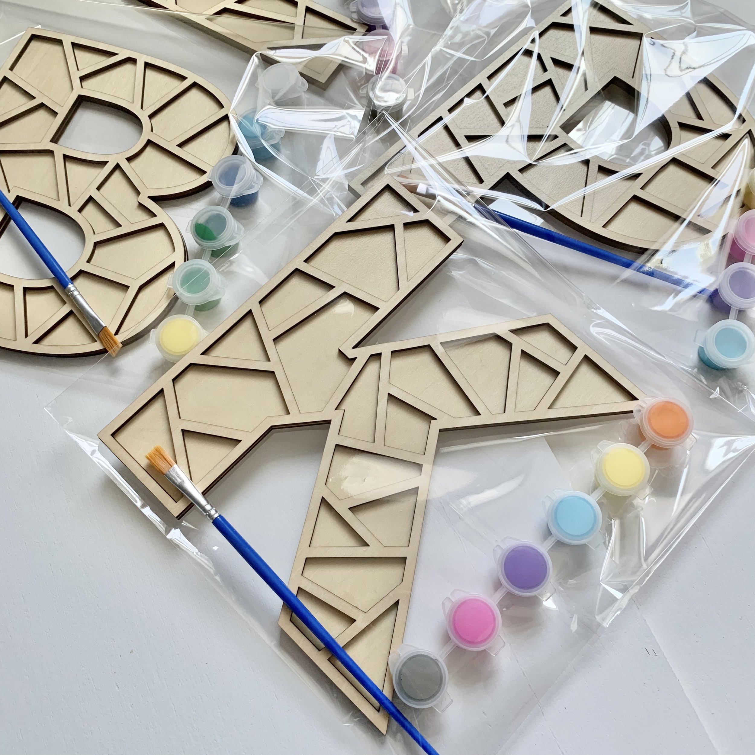 Geometric Letter Paint Kit