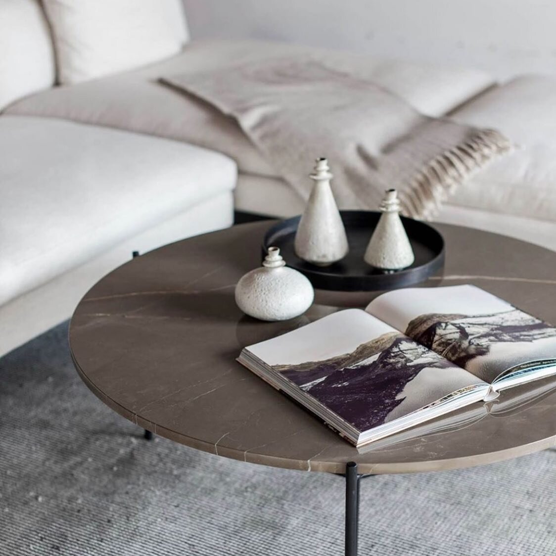 By @crofthousela Such a chic bronze coffee table ....