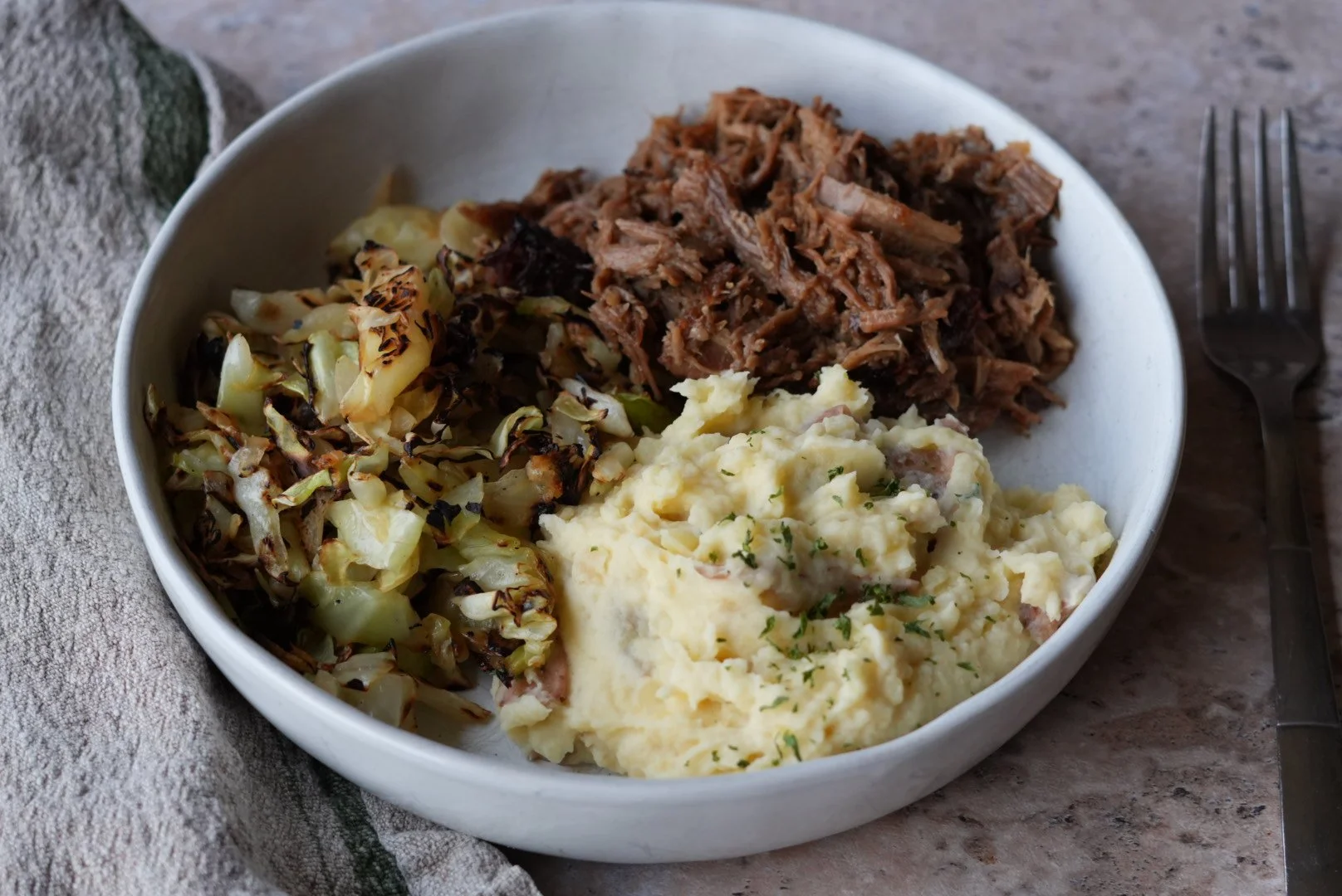 meal balanced with protein carbs and fat for energy