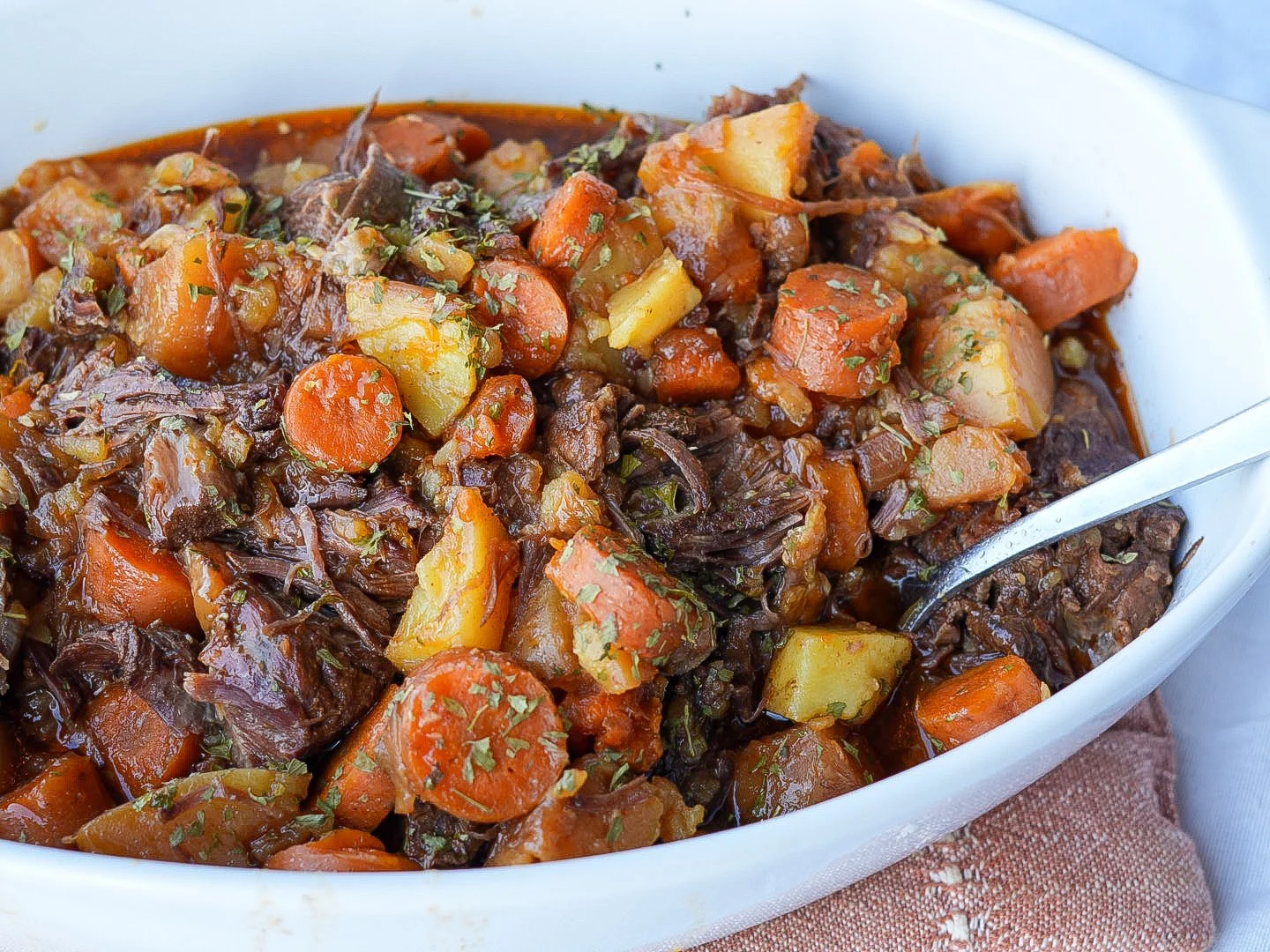 ancestral eating recipes - slow cooked roast with potatoes and carrots