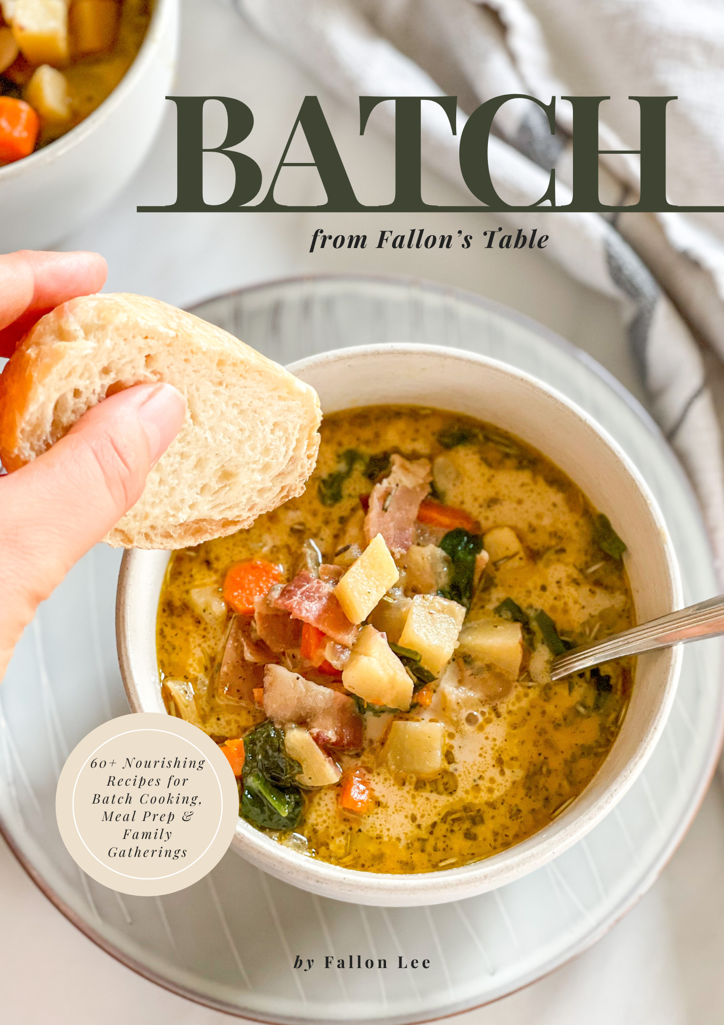 Batch digital cookbook cover featuring make-ahead and meal prep friendly family recipes by Fallon's Table