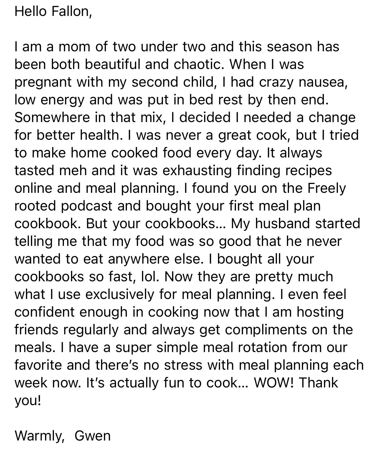 Fallon's Table Cookbook reviews