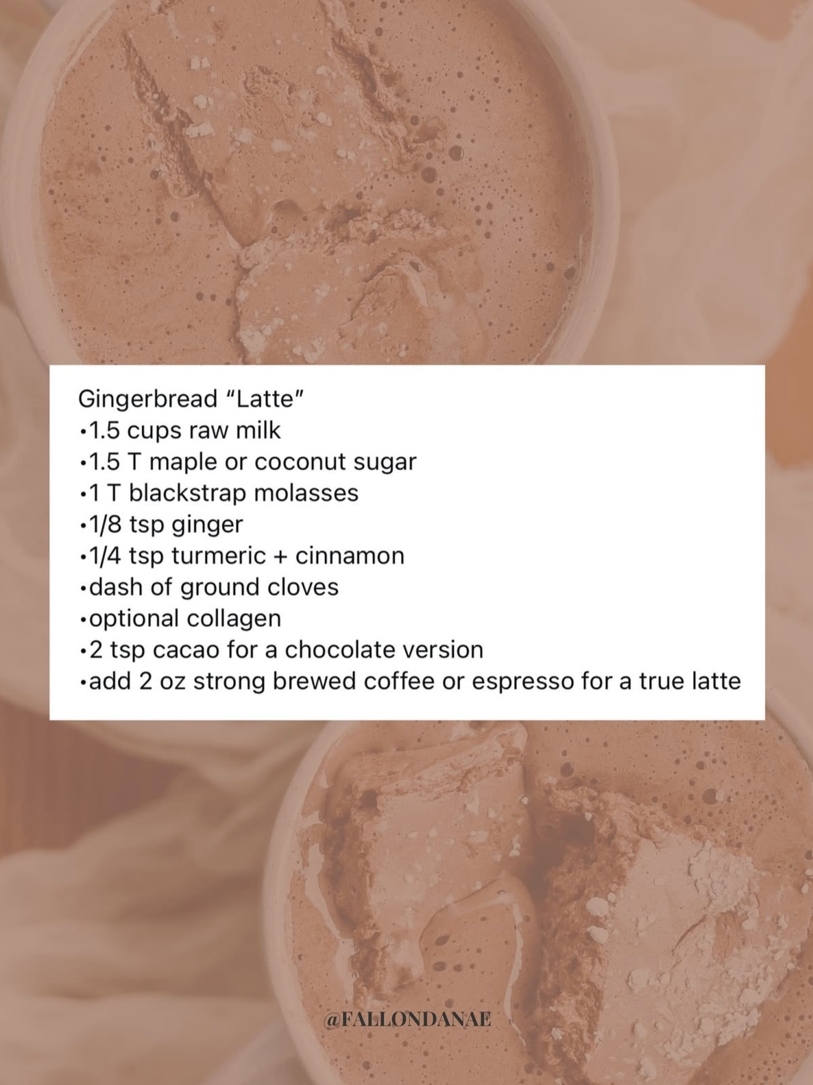gingerbread latte recipe real food